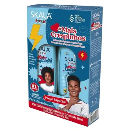 Imagem do produto Kit Skala Expert Mais Crespinhos: Shampoo 325ml e Condicionador 200ml