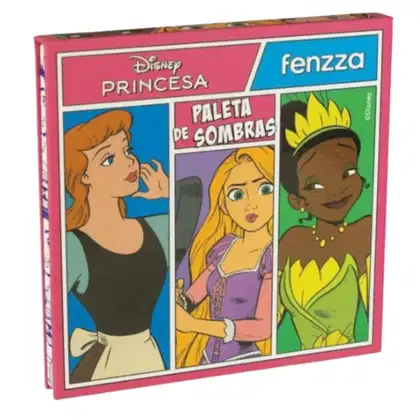 Imagem do produto Paleta De Sombras Fenzza Disney Princesa Cinderela, Raunzel e Tiana Dis130