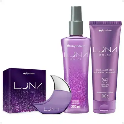 Imagem do produto Kit Phytoderm Luna Dolce: Colônia 50ml, Body Splash 200ml e Hidratante 200g