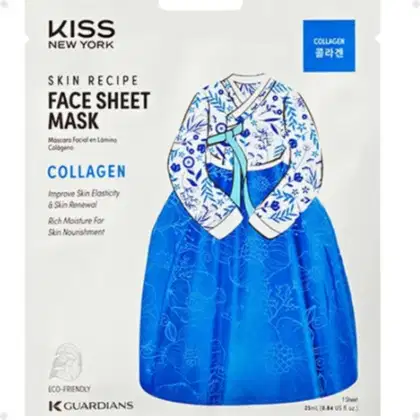 Imagem do produto Máscara Facial Coreana Kiss Ny Face Sheet Mask Collagen Colágeno Kkf02