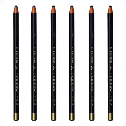 Imagem do produto Kit Mitsubishi Rainbow: 6 Lápis Dermatográfico Preto 7610-24