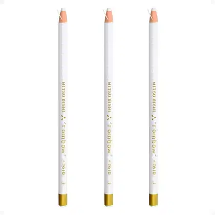 Imagem do produto Kit Mitsubishi Rainbow: 3 Lápis Dermatográfico Branco 7610-1