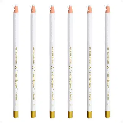 Imagem do produto Kit Mitsubishi Rainbow: 6 Lápis Dermatográfico Branco 7610-1