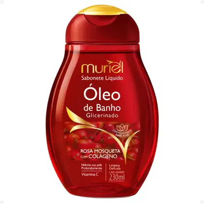 Imagem do produto Sabonete Líquido Muriel Óleo de Banho Rosa Mosqueta Com Colágeno 230ml