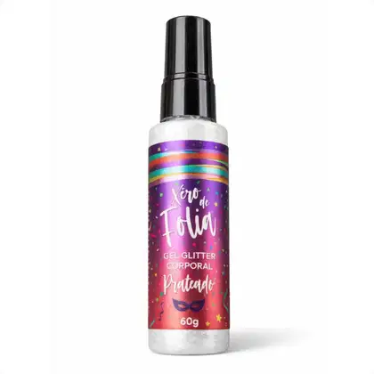 Imagem do produto Gel Glitter Corporal Cia da Natureza Xerô de Folia Prateado 60g