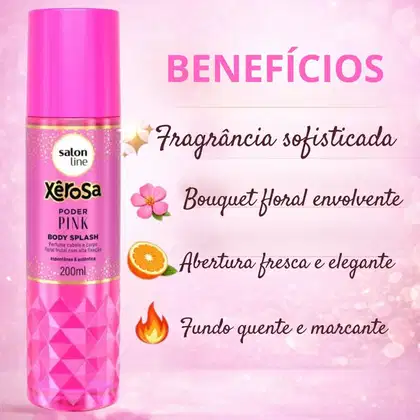 Imagem do produto Body Splash Cabelo e Corpo Salon Line Xêrosa Poder Pink 200ml