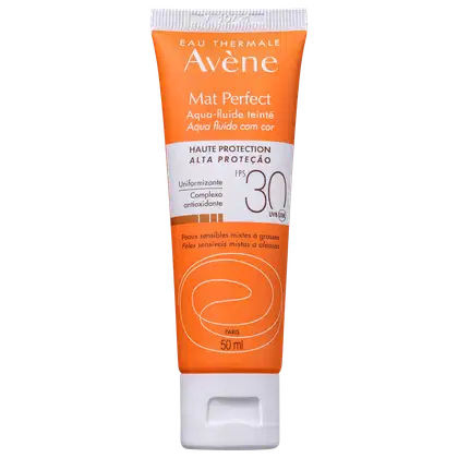Imagem do produto Avène Mat Perfect Aqua Fluido FPS 30 com Cor - Protetor Solar 50ml