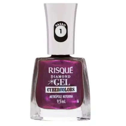 Imagem do produto Esmalte Efeito Gel Risqué Diamond Gel Cybercolors 9,5ml Metrópole Noturna