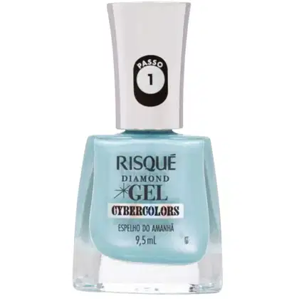 Imagem do produto Esmalte Efeito Gel Risqué Diamond Gel Cybercolors 9,5ml Espelho Do Amanhã