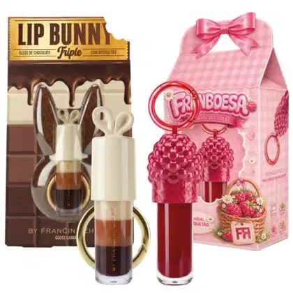 Imagem do produto Kit Franciny Ehlke Gloss Labial Com Mosquetão: Lip Bunny Triple e Franboesa