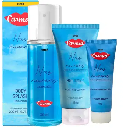 Imagem do produto Kit Carmed Nas Nuvens: Body Splash 200ml, Hidratante Corporal 150g e Creme Para Mãos 40g