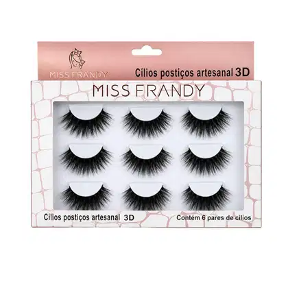 Imagem do produto Cílios Postiços Artesanal 3d Miss Frandy 6 Pares C18-1082