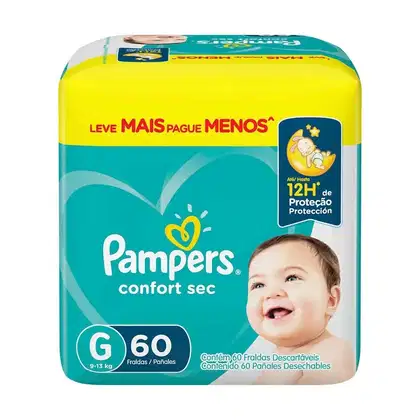 Imagem do produto Fralda Pampers Confort Sec G 60 unidades