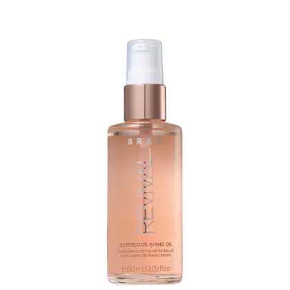 Frasco de óleo capilar Revival da marca Braé, com embalagem em tons de rosa e branco, contendo 60 ml do produto.