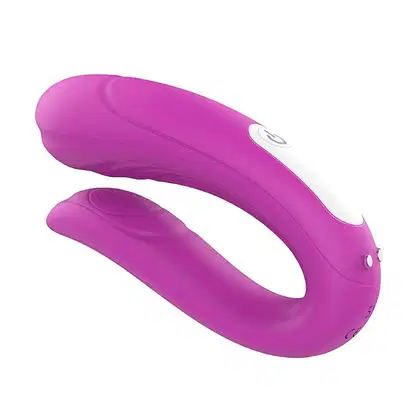 Imagem do produto Vibrador de casal em silicone com controle recarregável e 9 modos de vibração - s-hande mermaid rct - 10 x 4,6 cm | Roxo