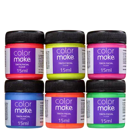 Imagem do produto Kit Colormake Fluor Tinta Facial (6 Unidades)