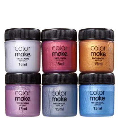 Imagem do produto Kit Colormake Tinta Metálica Cartela (6 Unidades)