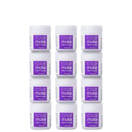 Imagem do produto Kit Colormake em Caixa Branco - Tinta Líquida 12x15ml