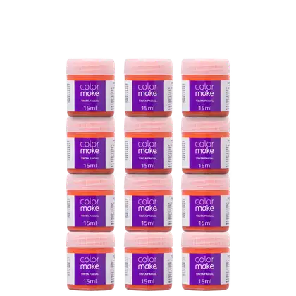Imagem do produto Kit Colormake em Caixa Laranja - Tinta Líquida 12x15ml