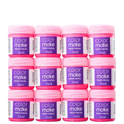 Imagem do produto Kit Colormake em Caixa Pink - Tinta Líquida 12x15ml