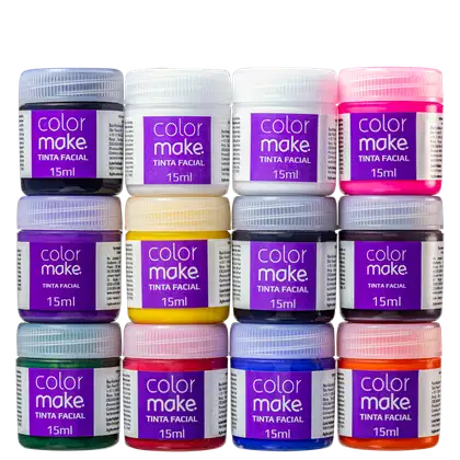 Imagem do produto Kit Colormake Cores Sortidas - Tinta Líquida 12x15ml