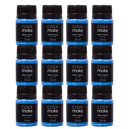Imagem do produto Kit Colormake Tinta Facial Azul (12 Unidades)