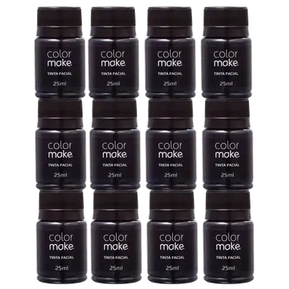 Imagem do produto Kit Colormake Tinta Facial Preto (12 Unidades)