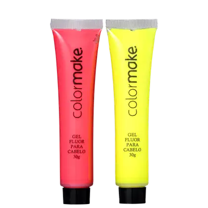 Imagem do produto Kit Colormake Gel Fluorescente Amarelo e Vermelho (2 Unidades)