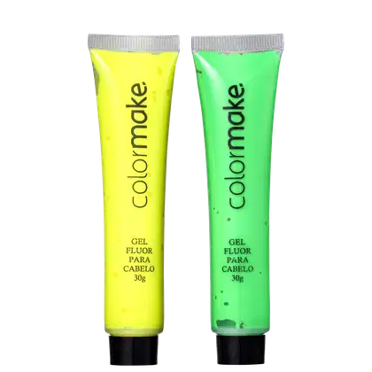 Imagem do produto Kit Colormake Gel Fluorescente Verde e Amarelo (2 Unidades)