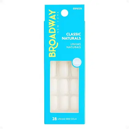 Imagem do produto Unhas Naturais Kiss Ny Broadway Classic Naturals Quadrado Médio Create Bbn02b