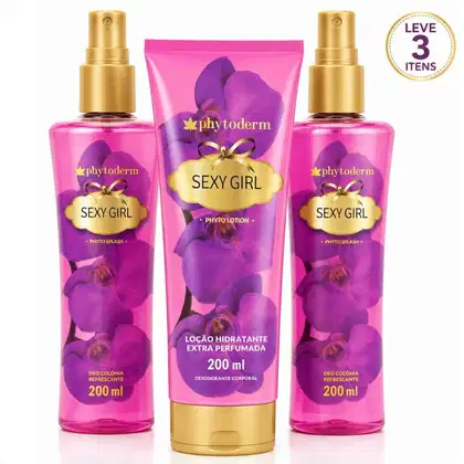 Imagem do produto Kit Phytoderm Sexy Girl: 2 Body Splah Leve 1 Hidratante