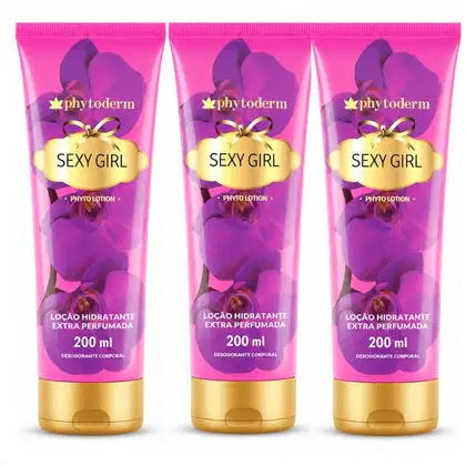 Imagem do produto Kit Phytoderm: 3 Loção Hidratante Deo Colônia Sexy Girl 200ml
