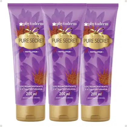 Imagem do produto Kit Phytoderm: 3 Loção Hidratante Pure Secret 200ml