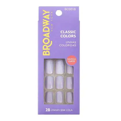 Imagem do produto Unhas Postiças Kiss Ny Broadway Classic Colors Quadrado Curto Bco01b