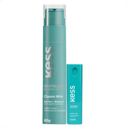 Imagem do produto Kit Kess Higiene Bucal Classic Mint: Gel Dental 60g e Spray Bucal 10ml