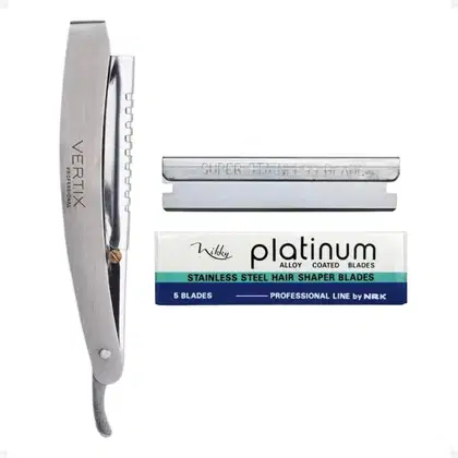Imagem do produto Kit com 5 Lâminas Vikky e 1 Navalhete em Aço Inox Vertix