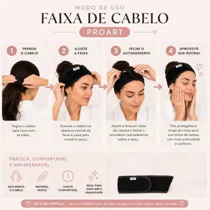 Imagem do produto ProArt Hairband White - Faixa de Cabelo
