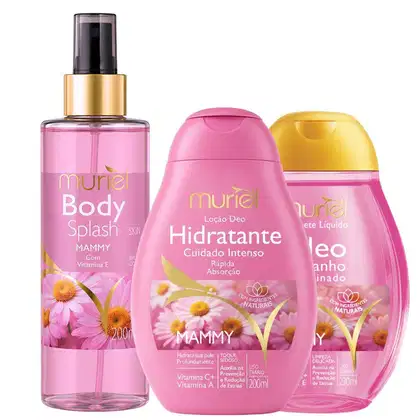 Imagem do produto Kit Completo Muriel Mammy: Body Splash, Loção Hidratante 200ml e Óleo De Banho Mammy 230ml