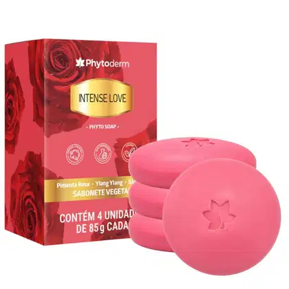Imagem do produto Kit Phytoderm Sabonete Vegetal Intense Love 85g Com 4 Unidades