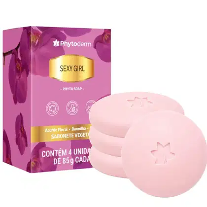 Imagem do produto Kit Phytoderm Sabonete Vegetal Sexy Girl 85g Com 4 Unidades