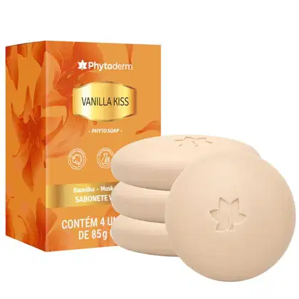Imagem do produto Kit Phytoderm Sabonete Vegetal Vanilla Kiss 85g Com 4 Unidades