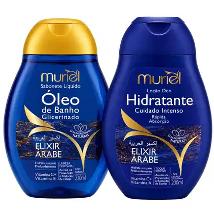 Imagem do produto Kit Muriel Elixir Árabe: Óleo De Banho 230ml e Loção Deo Hidratante 200ml