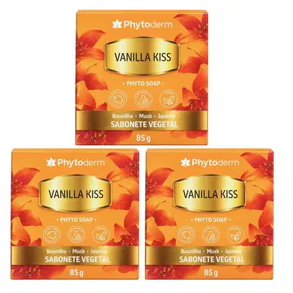 Imagem do produto Kit Phytoderm Vanilla Kiss: 3 Sabonetes Vegetais 85g