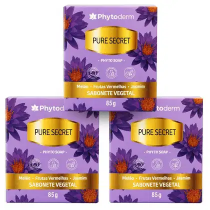 Imagem do produto Kit Phytoderm Pure Secret: 3 Sabonetes Vegetais 85g