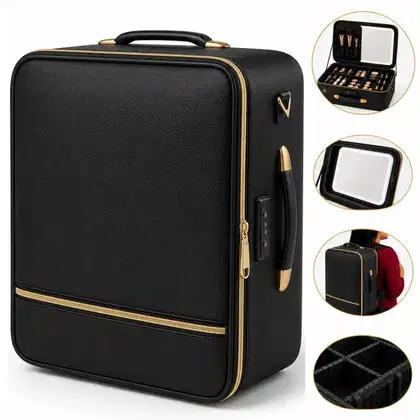 Imagem do produto Maleta Mochila Bag Com Espelho Indice Tokyo Boeki Super Travel Makeup Lcb086