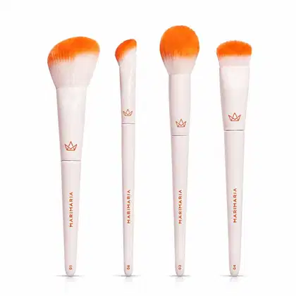 Imagem do produto Kit Pincel Mari Maria: Pincel Para Base 01, Píncel Para Corretivo 06, Pincel Para Pó 03 e Pincel Para Blush 04