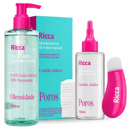 Imagem do produto Kit Ricca Facial: Gel De Limpeza Profunda e Desobstrutor de Poros