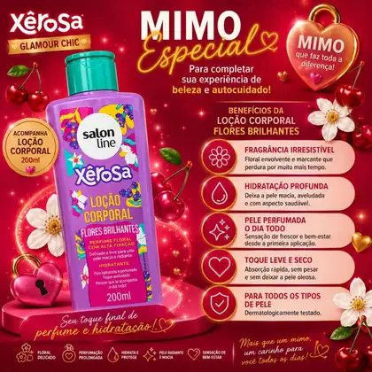 Imagem do produto Kit Salon Line Xêrosa Glamour Chic Completo + Mimo Loção Corporal 200ml