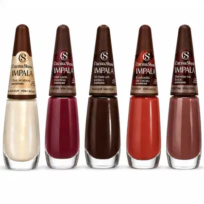 Imagem do produto Kit Impala Cacau Show Completo Com 5 Esmaltes