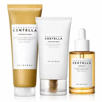 Imagem do produto Kit Skin1004 Madagascar Centella: Espuma De Limpeza 125ml, Creme Facial 75ml e Ampoula Multifuncional 55ml